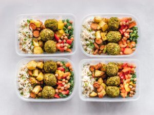 Sample Weekly Meal Plan - four meals prepped
